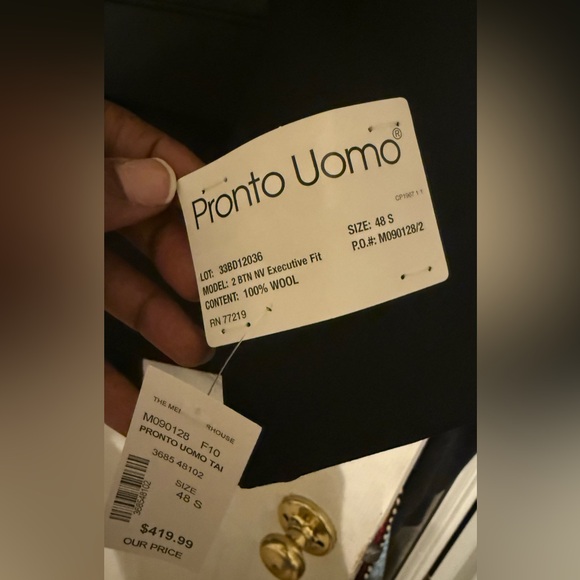 Men's Black Suit Blazer - Picture 9 of 11